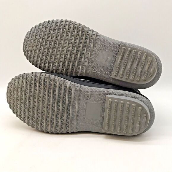 Khombu Rain Boots Women’s 8 Black & Gray Waterproof Faux Fur Lined Winter Shoes - Picture 8 of 11